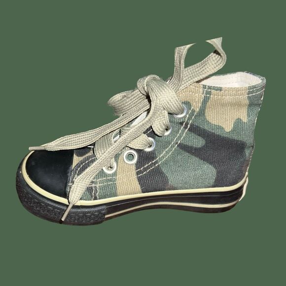 Baby Canvas XI Dier Camo High Tops Size 5 - Picture 3 of 8